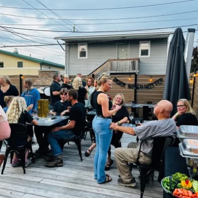 Patio evening crowd