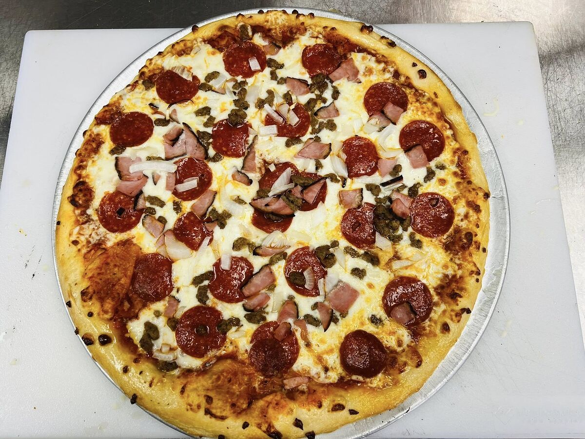 Meat lovers pizza
